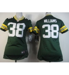 Women Nike Green Bay Packers 38 Tramon Williams Green NFL Jerseys