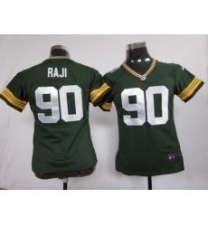 Women Nike Green Bay Packers #90 B.J. Raji Green Nike NFL Jerseys
