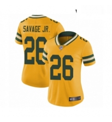 Womens Green Bay Packers 26 Darnell Savage Jr Limited Gold Rush Vapor Untouchable Football Jersey