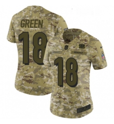 Womens Nike Cincinnati Bengals 18 AJ Green Limited Camo 2018 Salute to Service NFL Jersey