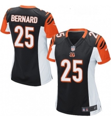 Womens Nike Cincinnati Bengals 25 Giovani Bernard Game Black Team Color NFL Jersey