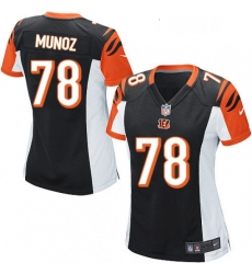 Womens Nike Cincinnati Bengals 78 Anthony Munoz Game Black Team Color NFL Jersey