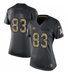 Womens Nike Cincinnati Bengals 83 Tyler Boyd Limited Black 2016 Salute to Service NFL Jersey