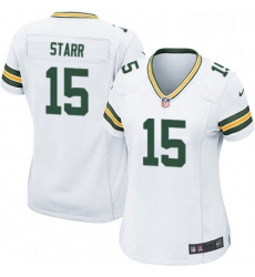 Womens Nike Green Bay Packers 15 Bart Starr Game White NFL Jersey
