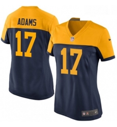 Womens Nike Green Bay Packers 17 Davante Adams Limited Navy Blue Alternate NFL Jersey