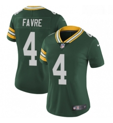 Womens Nike Green Bay Packers 4 Brett Favre Elite Green Team Color NFL Jersey