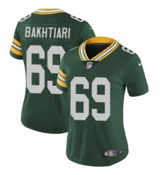 Womens Nike Green Bay Packers 69 David Bakhtiari Elite Green Team Color NFL Jersey