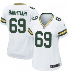 Womens Nike Green Bay Packers 69 David Bakhtiari Game White NFL Jersey
