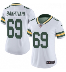 Womens Nike Green Bay Packers 69 David Bakhtiari White Vapor Untouchable Limited Player NFL Jersey