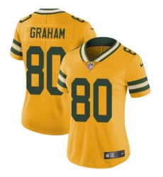 Womens Nike Green Bay Packers 80 Jimmy Graham Limited Gold Rush Vapor Untouchable NFL Jersey