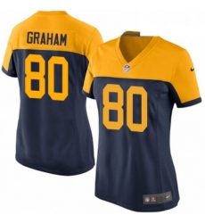 Womens Nike Green Bay Packers 80 Jimmy Graham Limited Navy Blue Alternate NFL Jersey