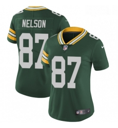 Womens Nike Green Bay Packers 87 Jordy Nelson Elite Green Team Color NFL Jersey