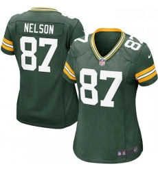 Womens Nike Green Bay Packers 87 Jordy Nelson Game Green Team Color NFL Jersey
