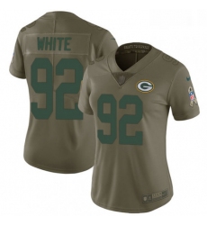 Womens Nike Green Bay Packers 92 Reggie White Limited Olive 2017 Salute to Service NFL Jersey