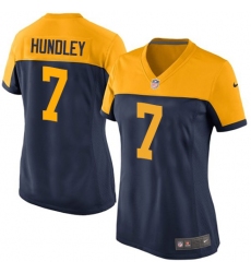 Womens Nike Packers #7 Brett Hundley  Limited Navy Blue Alternate NFL Jersey