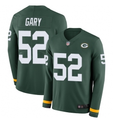 Packers 52 Rashan Gary Green Team Color Youth Stitched Football Limited Therma Long Sleeve Jersey