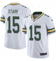 Youth Nike Green Bay Packers 15 Bart Starr Elite White NFL Jersey
