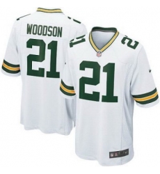 Youth Nike Green Bay Packers 21 Charles Woodson Game White Jerseys