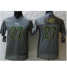 Youth Nike Green Bay Packers 27 Eddie Lacy Elite Grey Vapor NFL Jerseys