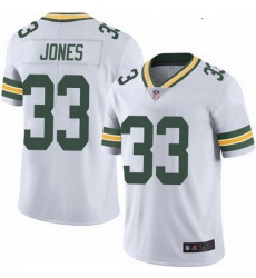 Youth Nike Green Bay Packers 33 Aaron Jones White Vapor Limited Jersey