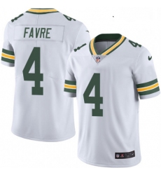 Youth Nike Green Bay Packers 4 Brett Favre White Vapor Untouchable Limited Player NFL Jersey