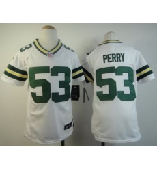 Youth Nike Green Bay Packers 53 Perry White NFL Jerseys