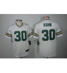 Youth Nike NFL Green Bay Packers #30 John Kuhn White Color[Youth Limited Jerseys]