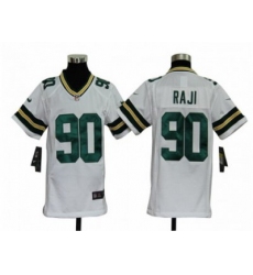 Youth Nike NFL Green Bay Packers #90 B.J. Raji White Jerseys