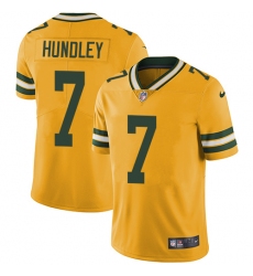 Youth Nike Packers #7 Brett Hundley Limited Gold Rush Vapor Untouchable NFL Jersey