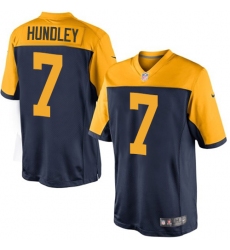 Youth Nike Packers #7 Brett Hundley Limited Navy Blue Alternate NFL Jersey