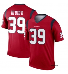 Houston Texans 39 HENRY TO'OTO'O Red Stitched Football Jersey