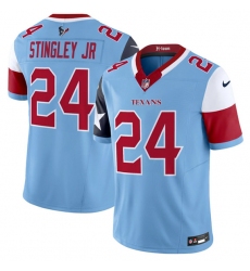 Men Houston Texans 24 Derek Stingley Jr  Blue 2024 F U S E  V5 Limited Stitched Football Jersey