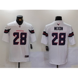 Men Houston Texans 28 Joe Mixon White Vapor Untouchable Stitched Football Jersey