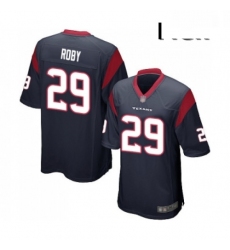 Men Houston Texans 29 Bradley Roby Game Navy Blue Team Color Football Jersey