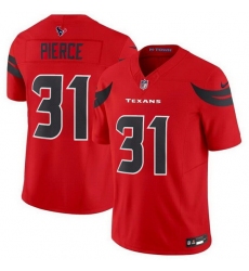 Men Houston Texans 31 Dameon Pierce Red 2024 Alternate F U S E Vapor Stitched Jersey