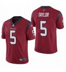 Men Houston Texans 5 Tyrod Taylor Red Vapor Untouchable Limited Stitched Jersey