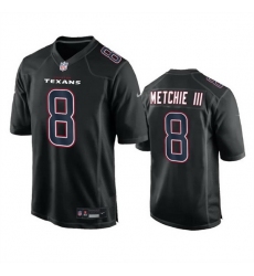 Men Houston Texans 8 John Metchie III Black Fashion Vapor Untouchable Limited Stitched Football Jersey