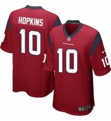 Men Nike Houston Texans 10 DeAndre Hopkins Game Red Alternate NFL Jersey