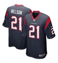 Men Nike Houston Texans 21 Steven Nelson Navy Vapor Limited Jersey