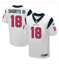 New Houston Texans 18# Cecil Shorts III White Men Stitched NFL Elite Jersey