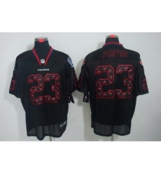 Nike Houston Texans 23 Arian Foster Black Elite Lights Out Number with Team logo NFL Jersey