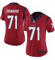 Women Houston Texans Tytus Howard #71 Red Vapor Limited Stitched NFL Jersey