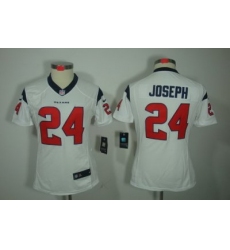 Women Nike Houston Texans #24 Johnathan Joseph White Color[NIKE LIMITED Jersey]