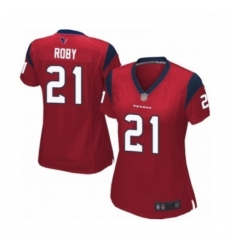 Womens Houston Texans 21 Bradley Roby Game Red Alternate Football Jersey