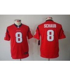 Nike Youth Houston Texans #8 Schaub Red Color[Youth Limited Jerseys]