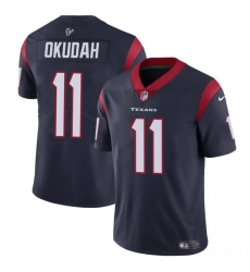 Youth Houston Texans 11 Jeff Okudah Navy Vapor Untouchable Limited Stitched Football Jersey