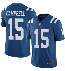 Colts 15 Parris Campbell Royal Blue Men Stitched Football Limited Rush Jersey