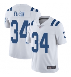 Colts 34 Rock Ya Sin White Men Stitched Football Vapor Untouchable Limited Jersey