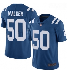 Colts 50 Anthony Walker Royal Blue Men Stitched Football Limited Rush Jersey