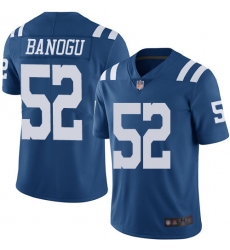 Colts 52 Ben Banogu Royal Blue Men Stitched Football Limited Rush Jersey
